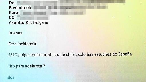 «Pulpo de Chile, solo hay estuches de España»