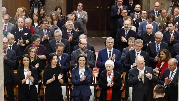 Los expresidentes recibieron el homenaje de todas las instituciones de Galicia