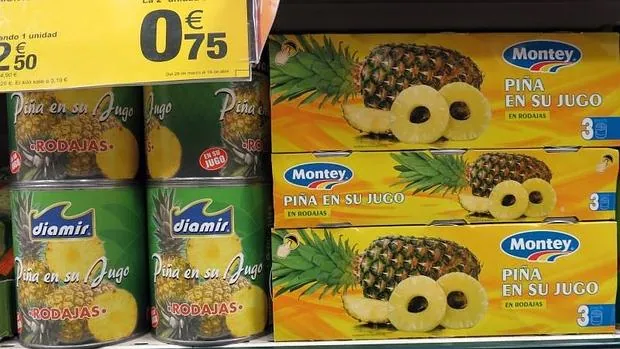 Productos de Nudisco en un lineal de supermercado