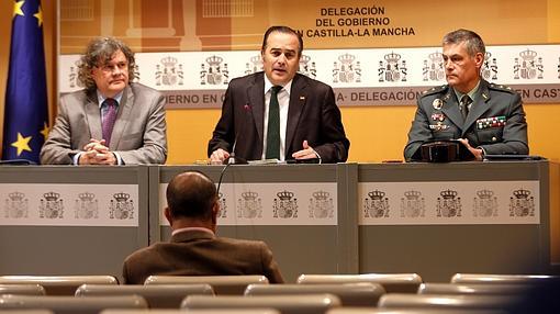 Javier Caparrini, José Julián Gregorio y José Antonio Mingorance, durante la rueda de prensa