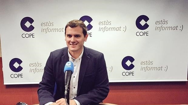 Albert Rivera durante la entrevista desde Cope Barcelona