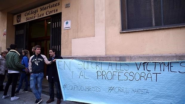 Manifestación del pasado mes de febrero en apoyo a los Maristas