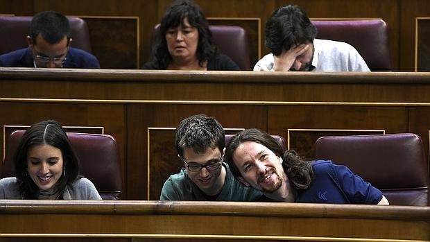 Irene Montero, Iñigo Errejón y Pablo Iglesias