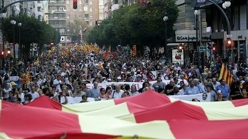 Imagen de la manifestación catalanista de 2014