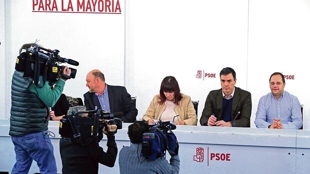 Imagen de la reunión de la Ejecutiva Federal del PSOE, ayer, en Madrid