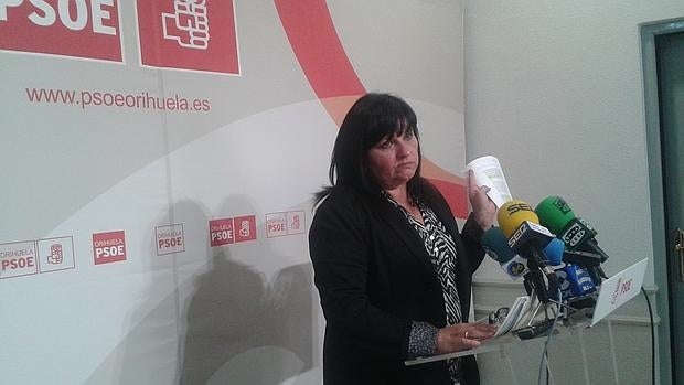 La concejal del PSOE de Orihuela Carmen Gutiérrez.