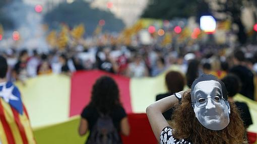 Imagen de una manifestación catalanista celebrada en Valencia