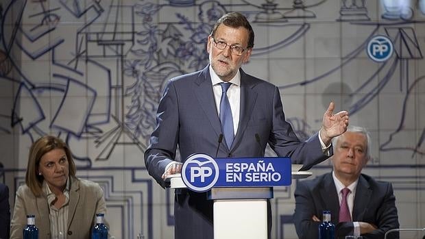 Mariano Rajoy, en un acto del Partido Popular