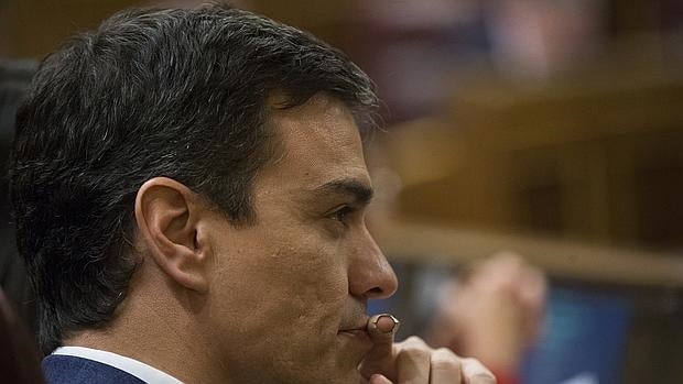 Pedro Sánchez el pasado martes en el Pleno del Congreso