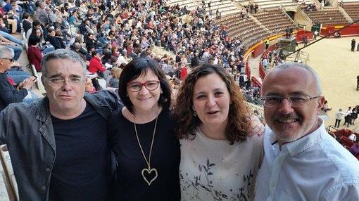 Imagen de Montiel en el acto de exaltación catalanista celebrado en Valencia