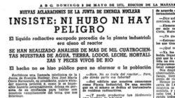 Recorte de una noticia en la las autoridades niegan el peligro de los vertidos