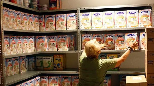 Imagen de un almacén de Provida con alimentos para bebés