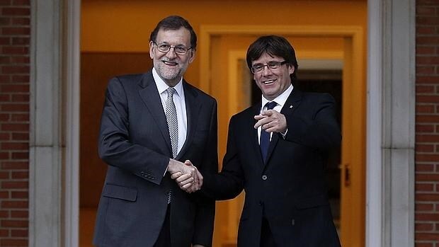 Mariano Rajoy y Carles Puigdemont, el día 20 en La Moncloa