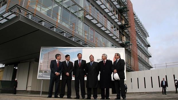 Visita de Zapatero durante las obras del Inteco, en 2007