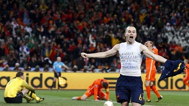 Iniesta marcó el gol que hizo a España campeona del mundo