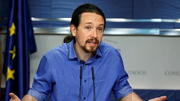 Pablo Iglesias en una de sus intervenciones