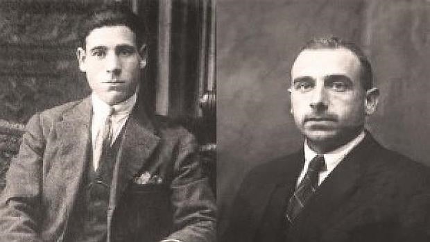 Fotografías de los hermanos Manuel y Antonio Lapeña Altabás, fusilados en Calatayud en 1936