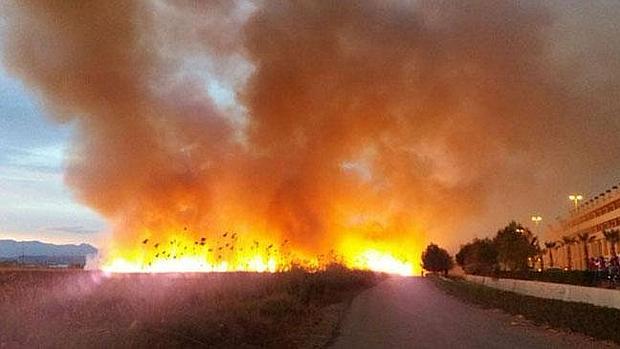 Imagen del incendio registrado el pasado mes de marzo