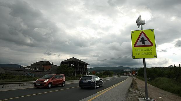 Señalización en la localidad de Villamartín de la Abadía (León)