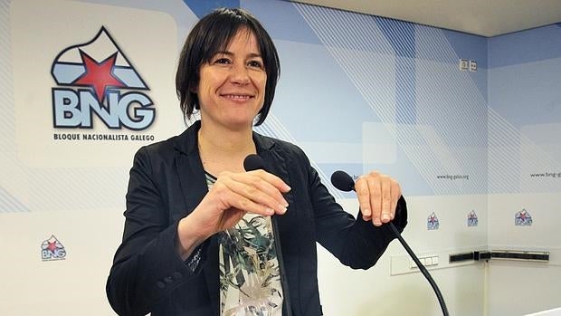 La portavoz nacional del BNG, Ana Pontón, en una comparecencia informativa