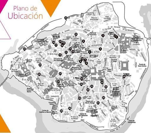 Plano de los patios en Toledo