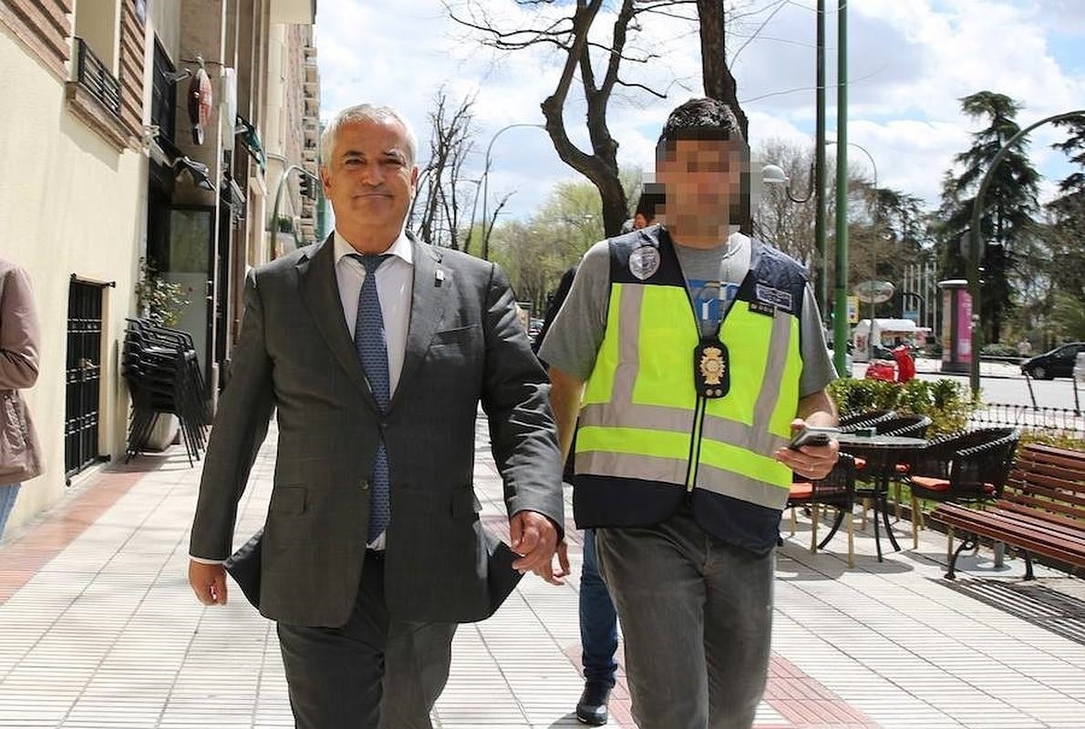 Luis Pineda, en una imagen que muestra su detención