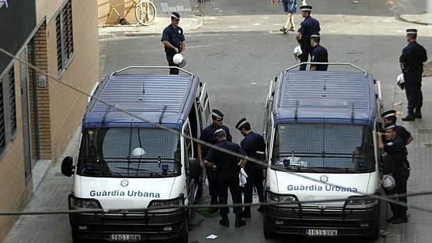 Antidisturbios de la Gurdia Urbana de Barcelona