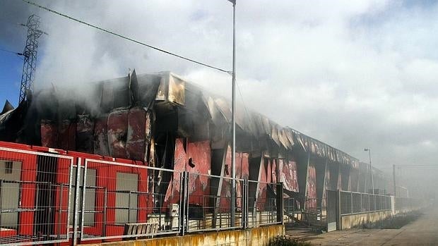 Estado en el que quedó la fábrica de Embutidos Rodríguez