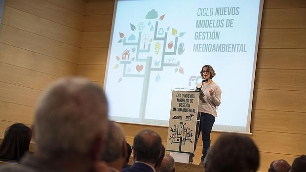 Imagen de la consellera de Agricultura, Elena Cebrián, en un acto celebrado este martes