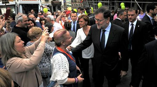 Rajoy y Cospedal, a su llegada a Toledo