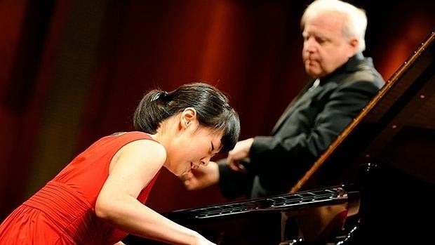 Fei Fei Dong en uno de sus recitales de piano