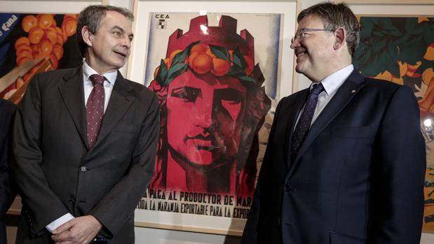 Imagen de archivo de Zapatero y Puig en Valencia