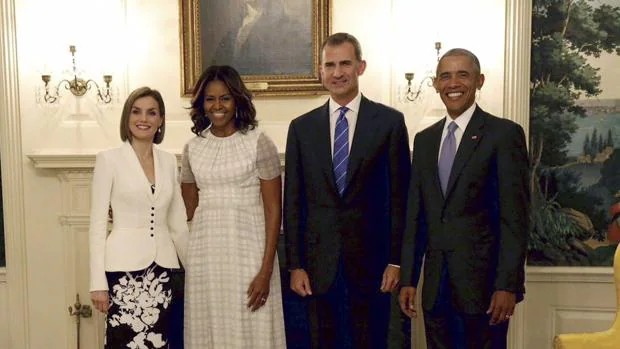 Los Reyes con Barack y Michelle Obama, el pasado 15 de septiembre, en la Casa Blanca