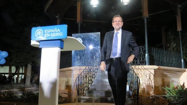 Mariano Rajoy en Alicante, durante la campaña de las últimas generales