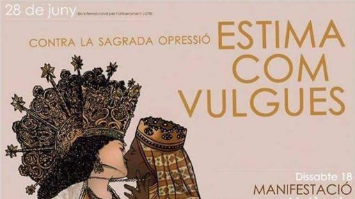 Imagen del cartel de la convocatoria con los dibujos de la Virgen de los Desamparados y la de Montserrat