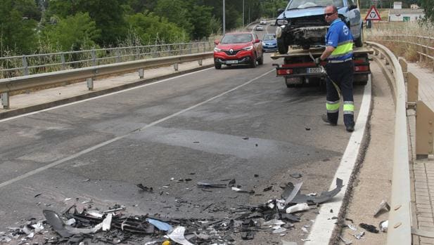Dos vehículos han chocado a la altura de Palencia