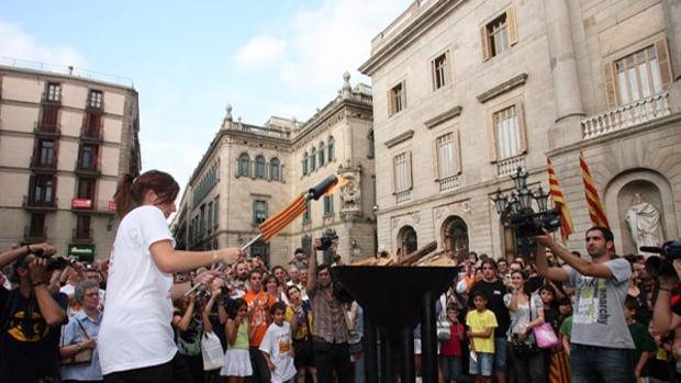 Imagen de la celebración de la «Flama del Canigó»