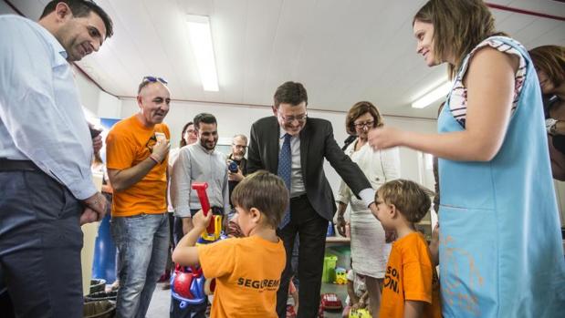 Vicent Marzà y Ximo Puig en la inauguración del curso escolar, en septiembre