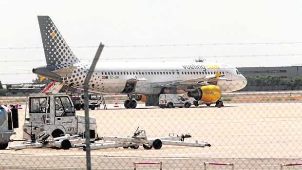 Un avión de la compañía, en tierra