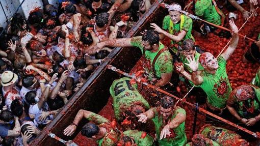 Imagen de archivo de la Tomatina de Buñol