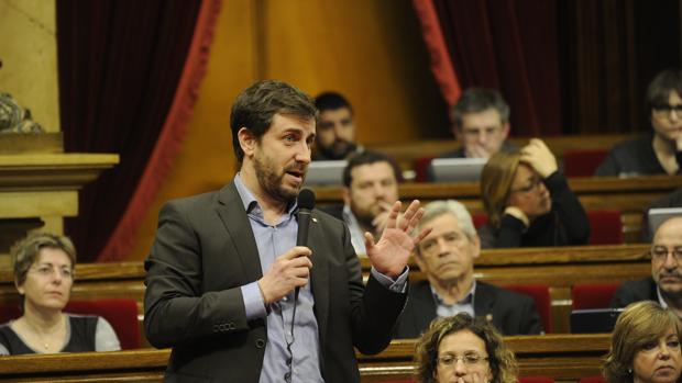 El consejero Antoni Comín durante una sesión parlamentaria