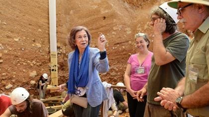 Doña Sofía, arqueóloga en Atapuerca