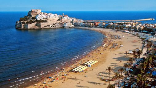 Imagen de la playa de Peñíscola