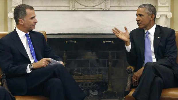 El Rey y Obama, en una imagen de archivo
