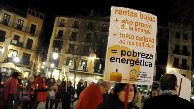 Manifestación en contra de la pobreza energética
