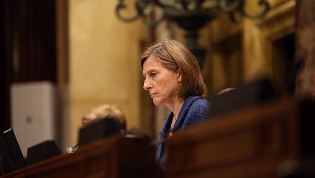 Carme Forcadell, ayer en el pleno del Parlament