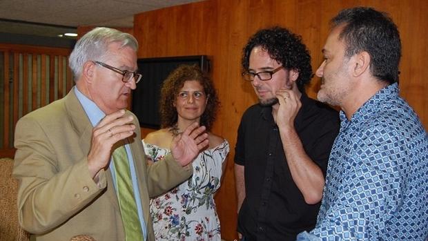 Asencio, Sáez, Simón y Sanguino, en la presentación del festival.