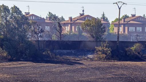 El fuego se llegó a estar a pocos metros de varias viviendas de la urbanización Fuentes Blancas