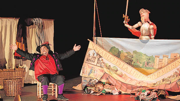 Escena de la obra «Don Quijote por la Mancha de Aragón»