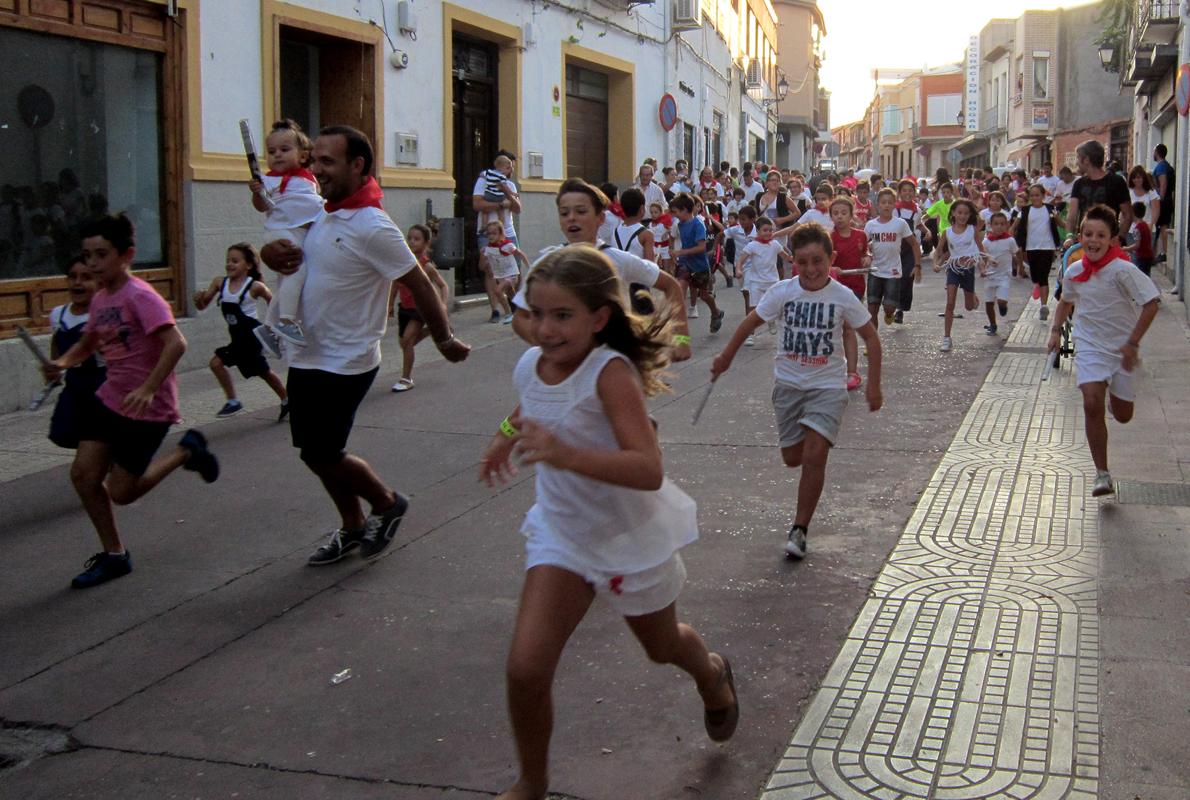 Villacañeros huyendo ante la inminente llegada del «toro»